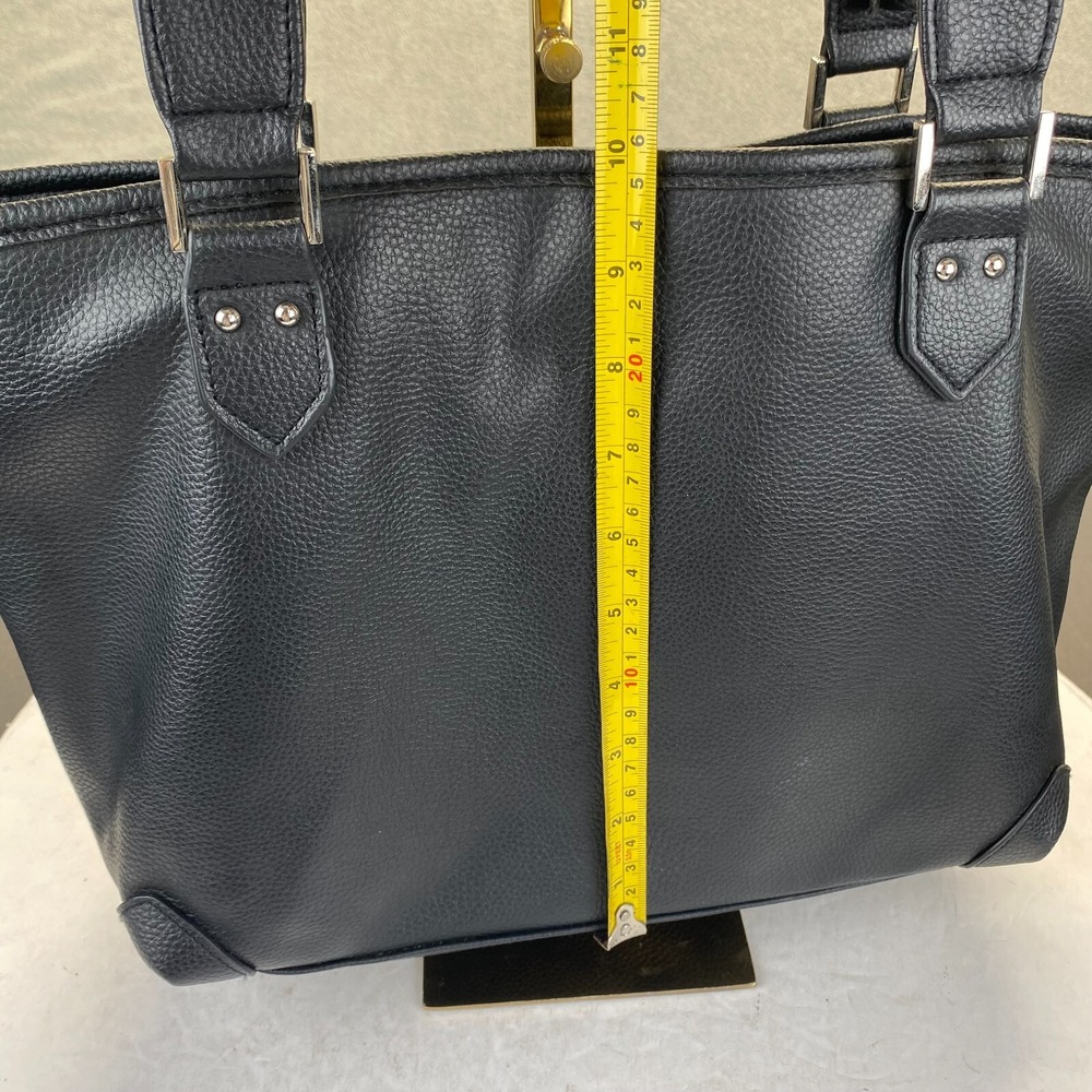 Rosetti Large Tote Shoulder Bag Purse,Black Leather - Picture 6 of 16